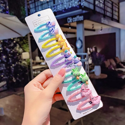 10 tk/komplekt Tüdrukutele Armsad Multifilmid Ükssarvik Vikerkaar Lilled Juukseklambrid Lastele Armsad Juuksed Kaunistus Tuuk Juuksenõel Tangid Juukseaksessuaarid