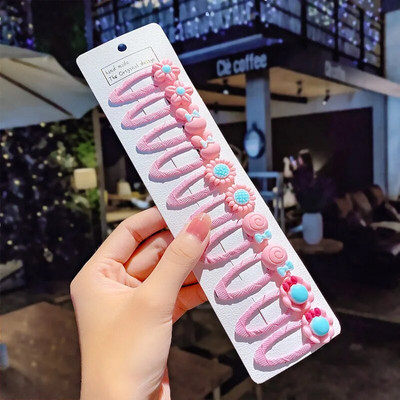 10 tk/komplekt Tüdrukutele Armsad Multifilmid Ükssarvik Vikerkaar Lilled Juukseklambrid Lastele Armsad Juuksed Kaunistus Tuuk Juuksenõel Tangid Juukseaksessuaarid