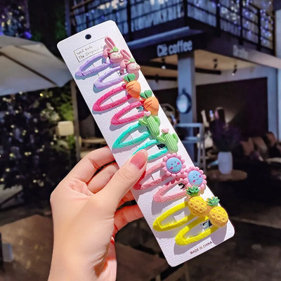 10 tk/komplekt Tüdrukutele Armsad Multifilmid Ükssarvik Vikerkaar Lilled Juukseklambrid Lastele Armsad Juuksed Kaunistus Tuuk Juuksenõel Tangid Juukseaksessuaarid