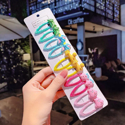 10 tk/komplekt Tüdrukutele Armsad Multifilmid Ükssarvik Vikerkaar Lilled Juukseklambrid Lastele Armsad Juuksed Kaunistus Tuuk Juuksenõel Tangid Juukseaksessuaarid