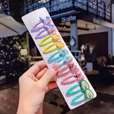 10 tk/komplekt Tüdrukutele Armsad Multifilmid Ükssarvik Vikerkaar Lilled Juukseklambrid Lastele Armsad Juuksed Kaunistus Tuuk Juuksenõel Tangid Juukseaksessuaarid