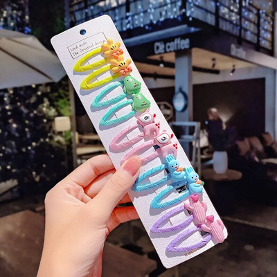 10 tk/komplekt Tüdrukutele Armsad Multifilmid Ükssarvik Vikerkaar Lilled Juukseklambrid Lastele Armsad Juuksed Kaunistus Tuuk Juuksenõel Tangid Juukseaksessuaarid