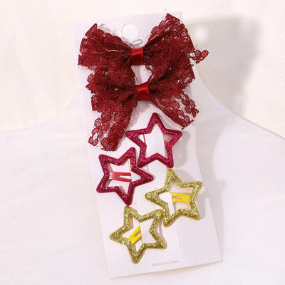 Bērnu svaigu matu sprādzes komplekts Flower Printe Sweet Butterfly matu sprādzes Bērnu BB matu sprādzieni Sprādzes Barrettes Meiteņu aksesuāri Galvassegas