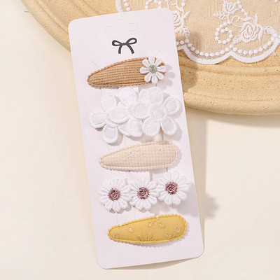 Bērnu svaigu matu sprādzes komplekts Flower Printe Sweet Butterfly matu sprādzes Bērnu BB matu sprādzieni Sprādzes Barrettes Meiteņu aksesuāri Galvassegas