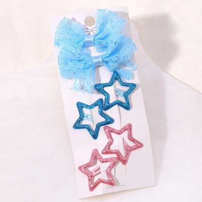 Bērnu svaigu matu sprādzes komplekts Flower Printe Sweet Butterfly matu sprādzes Bērnu BB matu sprādzieni Sprādzes Barrettes Meiteņu aksesuāri Galvassegas