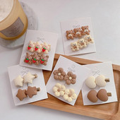 2vnt./rinkinys Madingas animacinis filmukas kūdikiui gėlytėms plaukų segtukas Bb segtukas vaikams plaukų segtukai nėriniai meškiukai lankeliai mergaičių galvos juostelės priedai