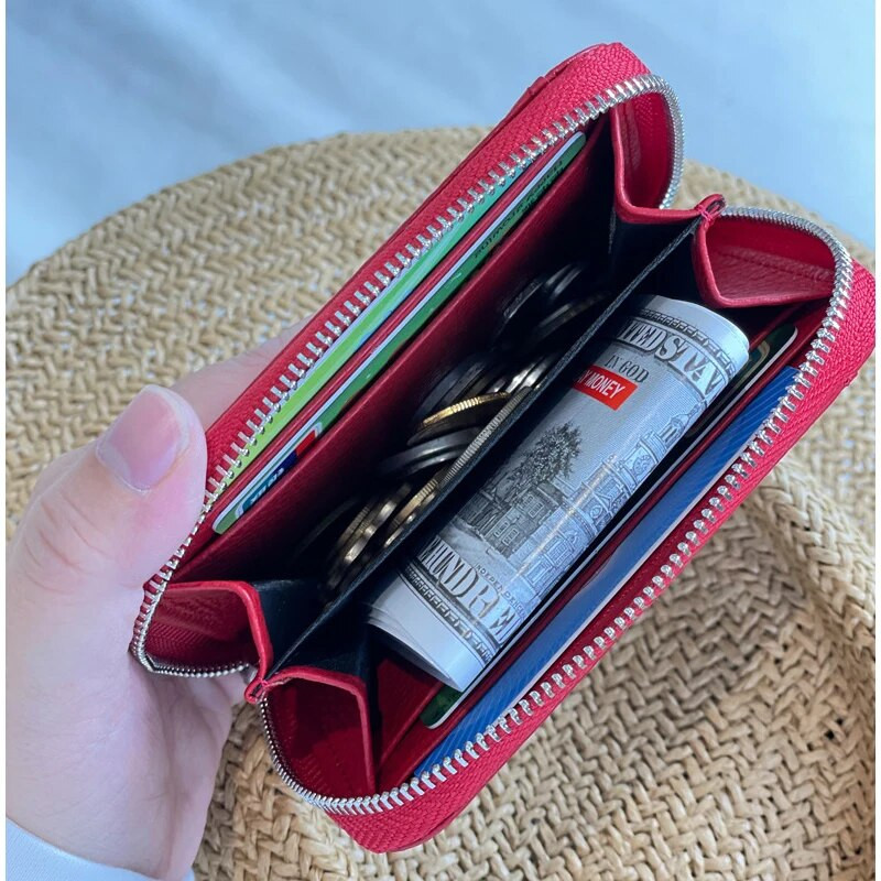 Sieviešu mazs maks 2023. g. Jauns vairāku slotu  kredītkaršu turētājs Vīriešu rāvējslēdzēja maiņas monētu somiņa