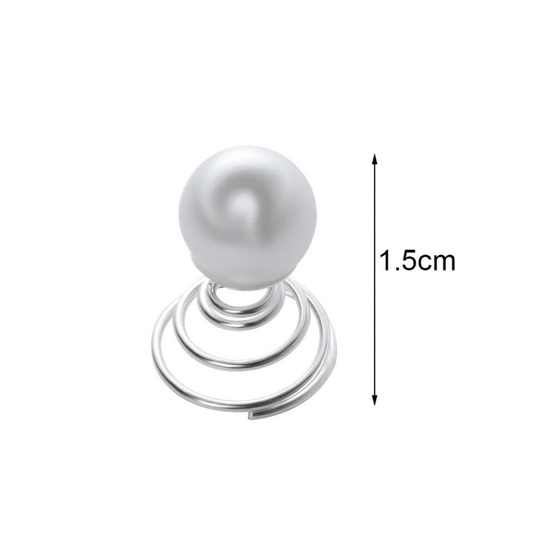 12 tk Pruudi kristallpärli lill, spiraal keerdudega juuksenõelad klambrid pulmaehted pruudi peakate Naiste juuste kujundamise aksessuaarid