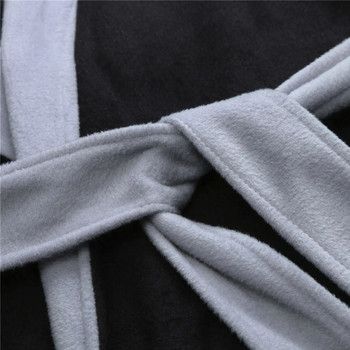Мъжки зимен удължен плюшен шал Халат Домашни дрехи Халат с дълъг ръкав Палто Халат за баня Peignoir Homme Фланелен халат 2022