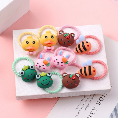 10 bucăți/set fete benzi drăguțe pentru păr, banda elastică de cauciuc, accesorii pentru păr pentru copii, animale din desene animate, bentiță, ornamente, cadou