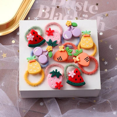 10 bucăți/set fete benzi drăguțe pentru păr, banda elastică de cauciuc, accesorii pentru păr pentru copii, animale din desene animate, bentiță, ornamente, cadou