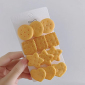 Сладки момичета щипка за коса Фиби за коса Аксесоари за коса с форма на бисквитка Детски фиби за коса анимационни ленти за коса Фиби за глава