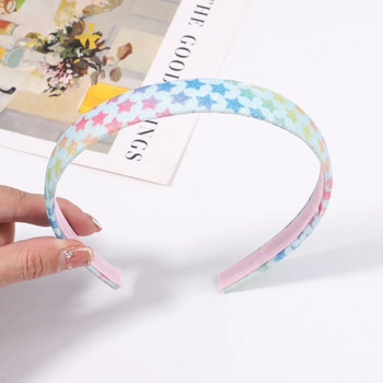 2022 Fashion Girl Glitter Headband Χαριτωμένο Headband Hairband Gradient Rainbow Love Star Headband Mermaid Παιδικά δώρο Αξεσουάρ μαλλιών