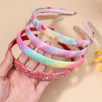 2022 Fashion Girl Glitter Headband Χαριτωμένο Headband Hairband Gradient Rainbow Love Star Headband Mermaid Παιδικά δώρο Αξεσουάρ μαλλιών