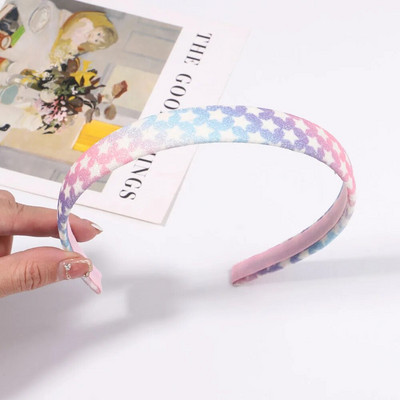 2022. gada modes meitenes mirdzoša galvas saite Jauka galvas saite matu lente gradienta varavīksnes mīlestības zvaigzne galvas saite Mermaid bērniem dāvanām matu aksesuāri