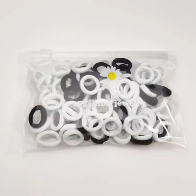 100/200/300 gab korejiešu INS stila krāsainas neilona elastīgās matu lentes zirgaste, turēt matu kaklasaites gumijas lentes Scrunchie matu aksesuāri