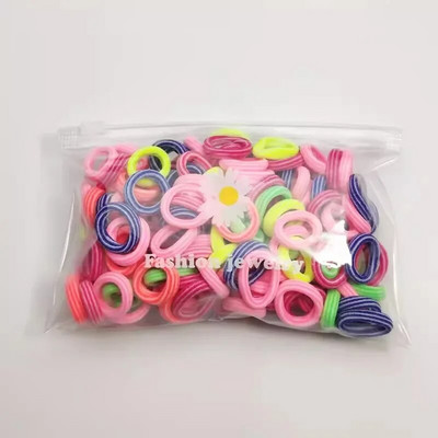100/200/300 gab korejiešu INS stila krāsainas neilona elastīgās matu lentes zirgaste, turēt matu kaklasaites gumijas lentes Scrunchie matu aksesuāri