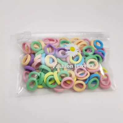 100/200/300 gab korejiešu INS stila krāsainas neilona elastīgās matu lentes zirgaste, turēt matu kaklasaites gumijas lentes Scrunchie matu aksesuāri