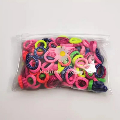 100/200/300 gab korejiešu INS stila krāsainas neilona elastīgās matu lentes zirgaste, turēt matu kaklasaites gumijas lentes Scrunchie matu aksesuāri