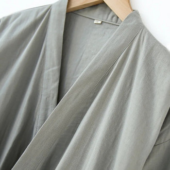 Ιαπωνικό νυχτικό Kimono Ανδρικό ελαφρύ και αναπνεύσιμο Καλοκαίρι Άνοιξη Φθινόπωρο Ανδρικό Μακρύ Νυχτικό Κιμονό Φαρδιά Ρόμπα για Άντρες ML XL