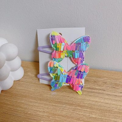 2GAB Princese Sequin Zivs svari Tauriņš Jauki Meiteņu Matadatas Bērnu Galvassegas Matu sprādzes Matu Spraudes Barrettes Matu Aksesuāri