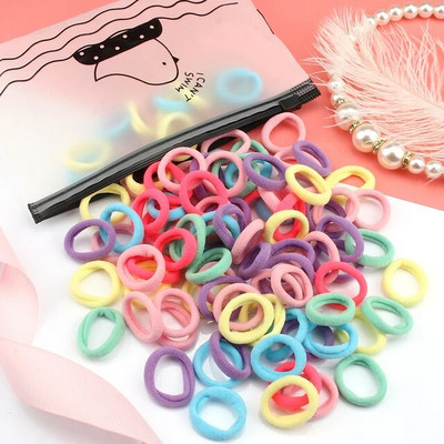 50/100 tk/komplekt Tüdrukute elastsed juuksepaelad Värvilised nailonist väikesed kummipaelad Laste hobusesabahoidja Juukselipsud Lastele Juuste aksessuaarid