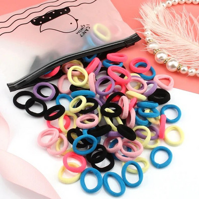 50/100 tk/komplekt Tüdrukute elastsed juuksepaelad Värvilised nailonist väikesed kummipaelad Laste hobusesabahoidja Juukselipsud Lastele Juuste aksessuaarid