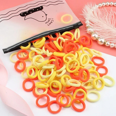 50/100 tk/komplekt Tüdrukute elastsed juuksepaelad Värvilised nailonist väikesed kummipaelad Laste hobusesabahoidja Juukselipsud Lastele Juuste aksessuaarid