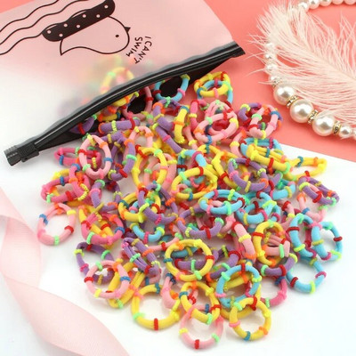 50/100 tk/komplekt Tüdrukute elastsed juuksepaelad Värvilised nailonist väikesed kummipaelad Laste hobusesabahoidja Juukselipsud Lastele Juuste aksessuaarid