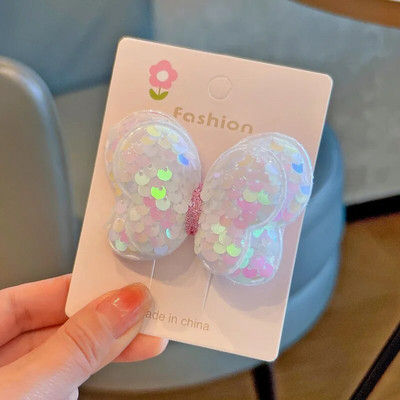 1 gab. Jauns jauks vizulis tauriņš meitenēm bērniem zirgaste elastīgās matu lentes bērniem matu saites Princeses matu aksesuāri mazuļu galvassegas