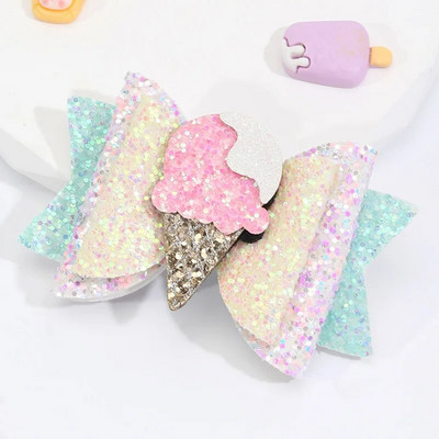 Sweet Mermaid Bows Matu sprādzes meitenēm Mirdzoši Bowknot Matu sprādzes Roku darbs Boutique Barrettes Galvassegas Matu Aksesuāri
