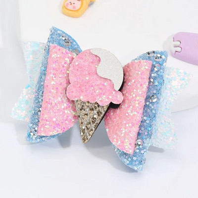 Sweet Mermaid Bows Matu sprādzes meitenēm Mirdzoši Bowknot Matu sprādzes Roku darbs Boutique Barrettes Galvassegas Matu Aksesuāri