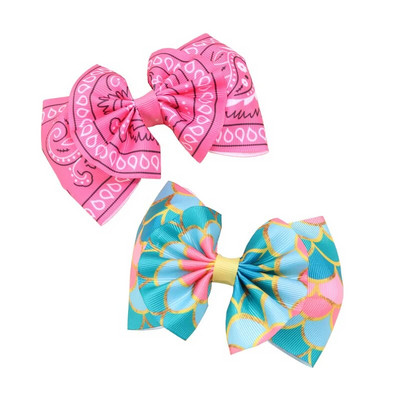 Sweet Mermaid Bows Matu sprādzes meitenēm Mirdzoši Bowknot Matu sprādzes Roku darbs Boutique Barrettes Galvassegas Matu Aksesuāri