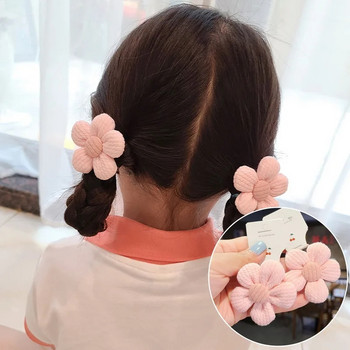 10 бр Еластични ленти за коса с цветя за момичета Детски сладки вратовръзки за коса Модни ластици Еластични ленти за коса с бантик Аксесоари за коса