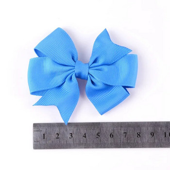 8x8cm 1PC Едноцветна лента Grosgrain Панделки Щипки Фиби за коса Папийонки за коса Бутикова щипка за коса Шапки Детски аксесоари за коса