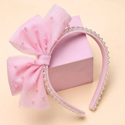 Mados perlamutrinės plaukų juostelės mergaičių nėrinių lankeliai galvos juostos Naujos prabangios plaukų juostelės galvos apdangalai vaikams gimtadienio dovanos plaukų aksesuarai