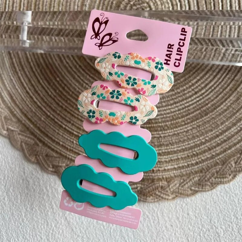 2023. aasta uus multikas armas trükitud juuksenõeliste komplekt naistele tüdrukutele, lastele juukseklambrid, juukseklambrid, nööpnõelad, tarvikud, juukseklambrid, peakate