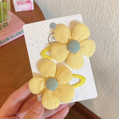 2GB Jauns, gudrs, vienkāršs audums Ziedi Baby BB klipši Meiteņu matu sprādzes Matu sprādzes Bērnu Galvassegas Bērnu Matu Aksesuāri