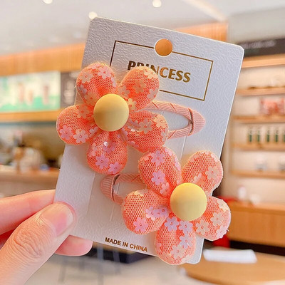 2GB Jauns, gudrs, vienkāršs audums Ziedi Baby BB klipši Meiteņu matu sprādzes Matu sprādzes Bērnu Galvassegas Bērnu Matu Aksesuāri