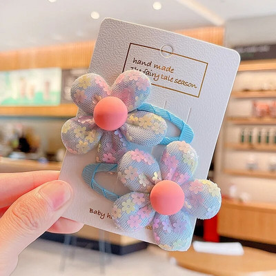 2GB Jauns, gudrs, vienkāršs audums Ziedi Baby BB klipši Meiteņu matu sprādzes Matu sprādzes Bērnu Galvassegas Bērnu Matu Aksesuāri