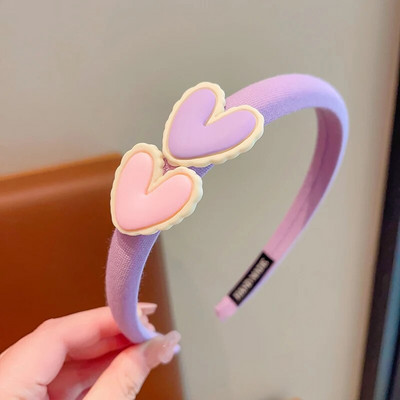 Meiteņu mazuļi jaukas konfektes Krāsainas multfilmas Sirds Ornaments Galvassaites Bērniem Jauki Neslīdoši Matu Stīpas Bērni Saldi Matu Aksesuāri