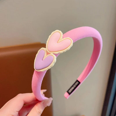 Meiteņu mazuļi jaukas konfektes Krāsainas multfilmas Sirds Ornaments Galvassaites Bērniem Jauki Neslīdoši Matu Stīpas Bērni Saldi Matu Aksesuāri