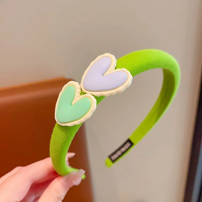 Meiteņu mazuļi jaukas konfektes Krāsainas multfilmas Sirds Ornaments Galvassaites Bērniem Jauki Neslīdoši Matu Stīpas Bērni Saldi Matu Aksesuāri