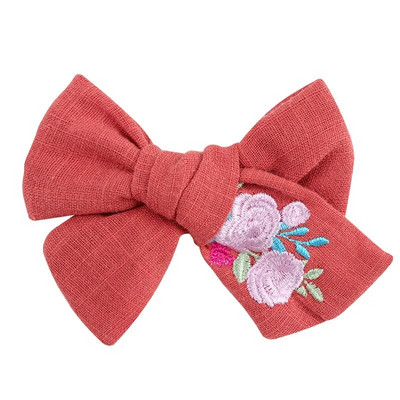 Agrafe de păr brodate pentru fete dulci, floare de margaretă, agrafe de păr, fundite de păr, ornamente, accesorii pentru păr pentru copii