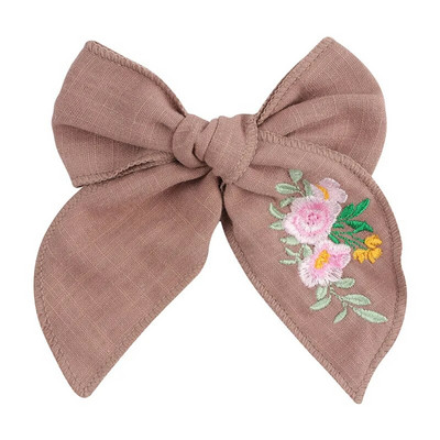 Agrafe de păr brodate pentru fete dulci, floare de margaretă, agrafe de păr, fundite de păr, ornamente, accesorii pentru păr pentru copii