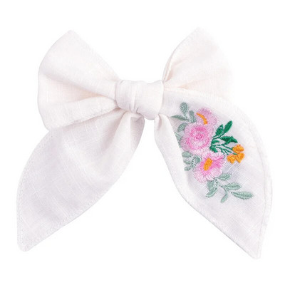 Agrafe de păr brodate pentru fete dulci, floare de margaretă, agrafe de păr, fundite de păr, ornamente, accesorii pentru păr pentru copii