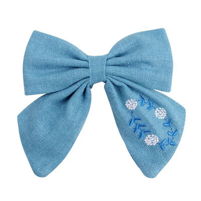 Agrafe de păr brodate pentru fete dulci, floare de margaretă, agrafe de păr, fundite de păr, ornamente, accesorii pentru păr pentru copii