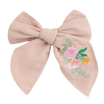 Agrafe de păr brodate pentru fete dulci, floare de margaretă, agrafe de păr, fundite de păr, ornamente, accesorii pentru păr pentru copii
