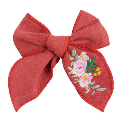 Agrafe de păr brodate pentru fete dulci, floare de margaretă, agrafe de păr, fundite de păr, ornamente, accesorii pentru păr pentru copii