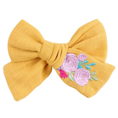 Agrafe de păr brodate pentru fete dulci, floare de margaretă, agrafe de păr, fundite de păr, ornamente, accesorii pentru păr pentru copii